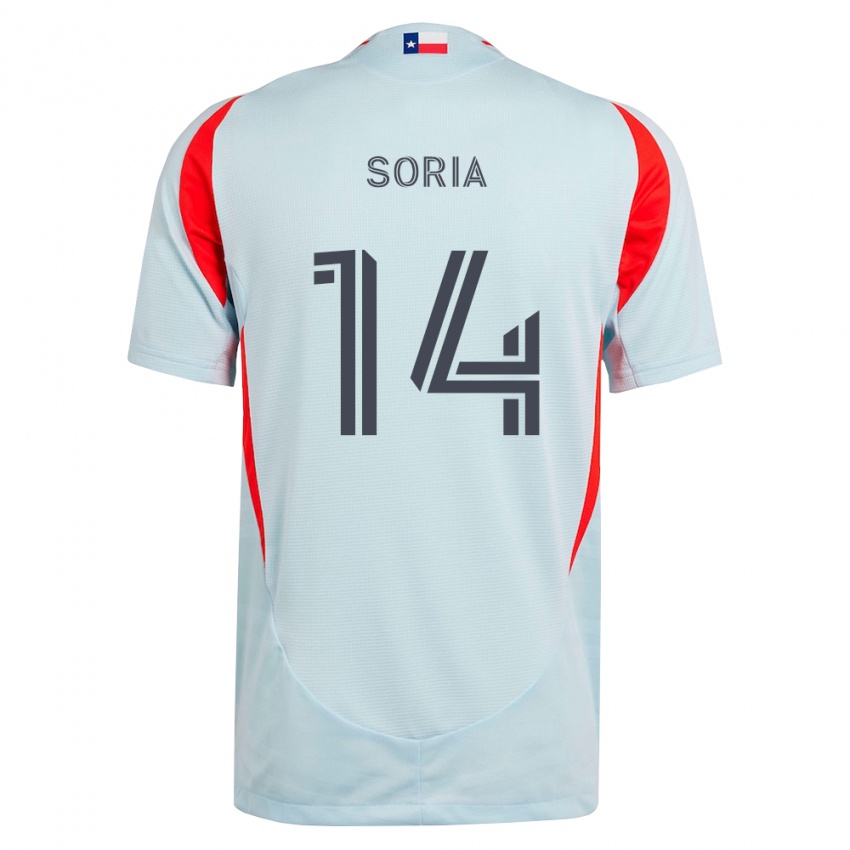 ילדים Alex Soria #14 אפור כהה לבן אדום הרחק ג'רזי 2026/27 חולצה קצרה