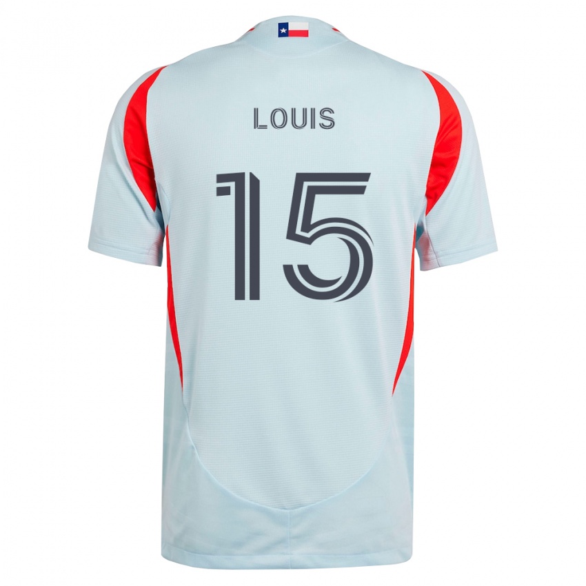 ילדים Ricky Louis #15 אפור כהה לבן אדום הרחק ג'רזי 2026/27 חולצה קצרה
