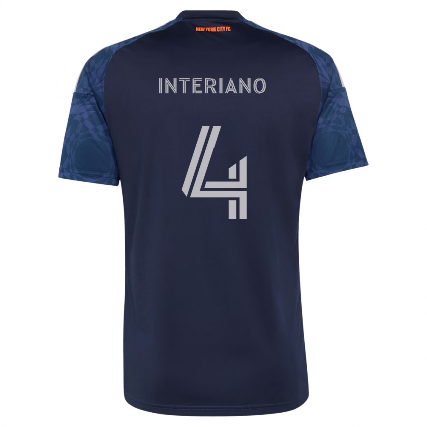 ילדים Jeffrey Interiano #4 כחול עמוק לבן הרחק ג'רזי 2026/27 חולצה קצרה