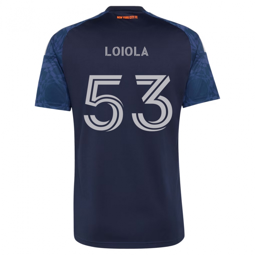 ילדים João Loiola #53 כחול עמוק לבן הרחק ג'רזי 2026/27 חולצה קצרה