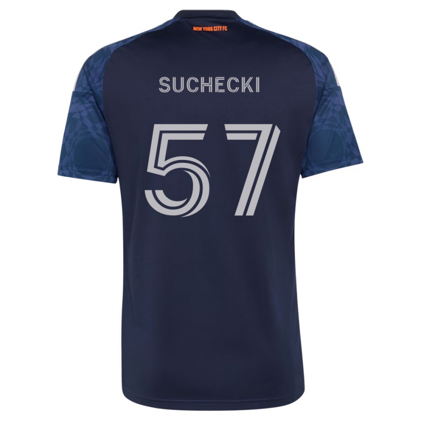 ילדים Joe Suchecki #57 כחול עמוק לבן הרחק ג'רזי 2026/27 חולצה קצרה