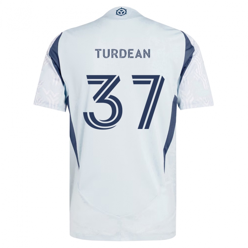 ילדים Robert Turdean #37 כחול אפור לבן הרחק ג'רזי 2026/27 חולצה קצרה