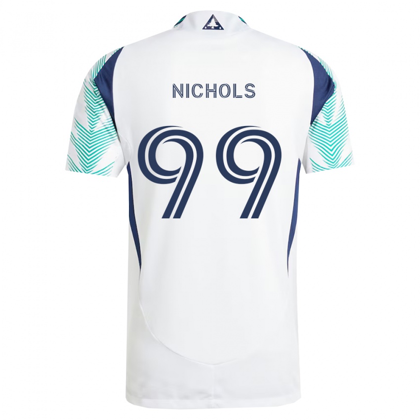 ילדים Robert Nichols #99 לבן כחול צי ירוק בהיר הרחק ג'רזי 2026/27 חולצה קצרה