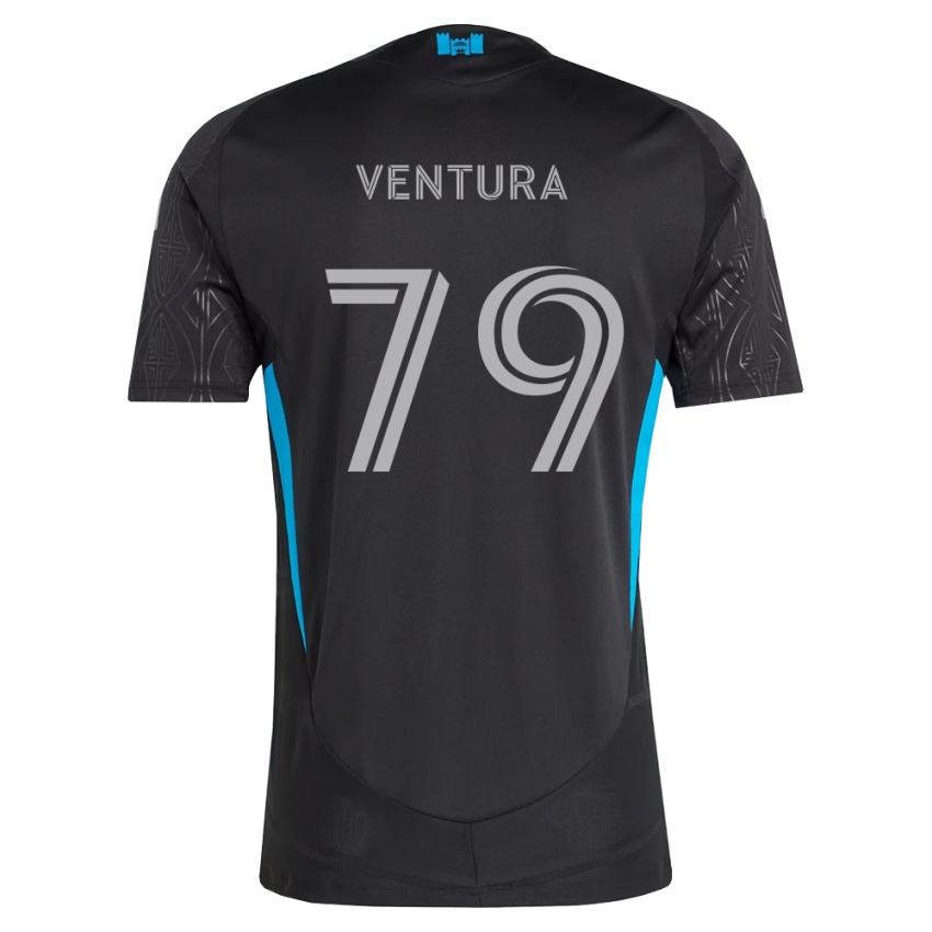 ילדים Sebastian Ventura #79 שחור לבן כחול שמיים הרחק ג'רזי 2026/27 חולצה קצרה