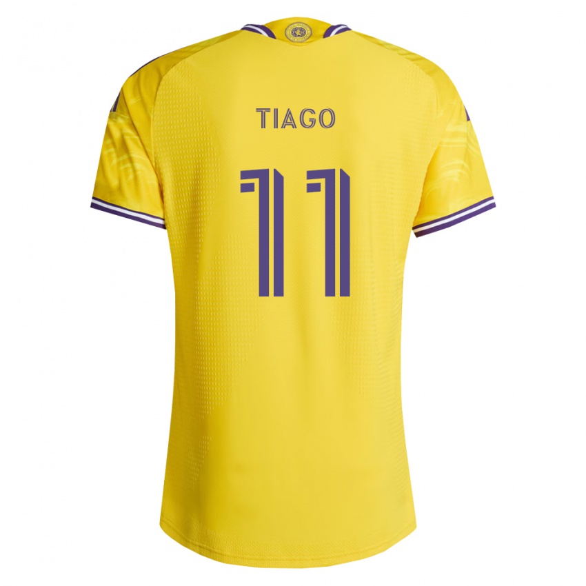 ילדים Tiago #11 סגול צהוב הרחק ג'רזי 2026/27 חולצה קצרה