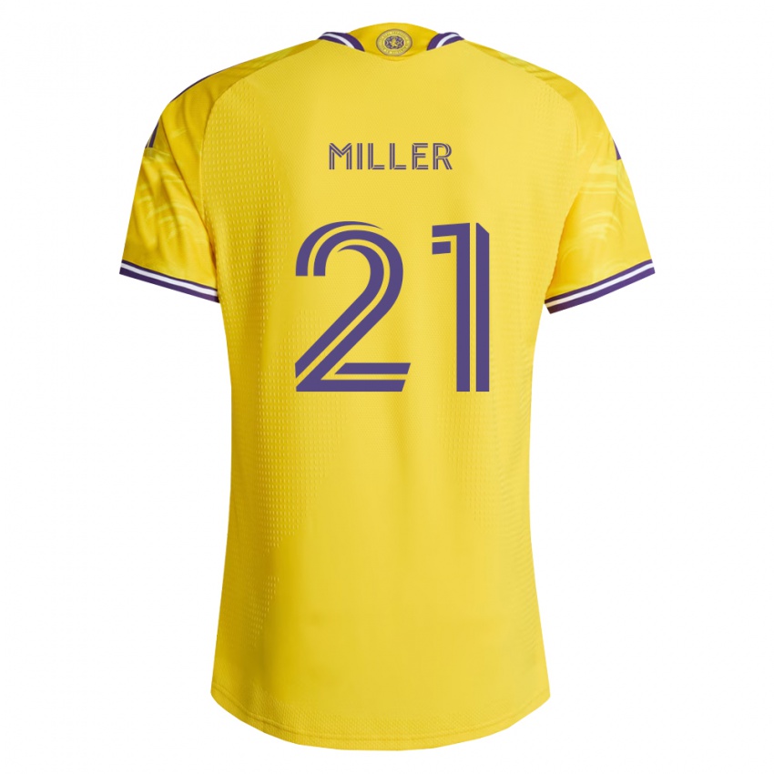 ילדים Nolan Miller #21 סגול צהוב הרחק ג'רזי 2026/27 חולצה קצרה