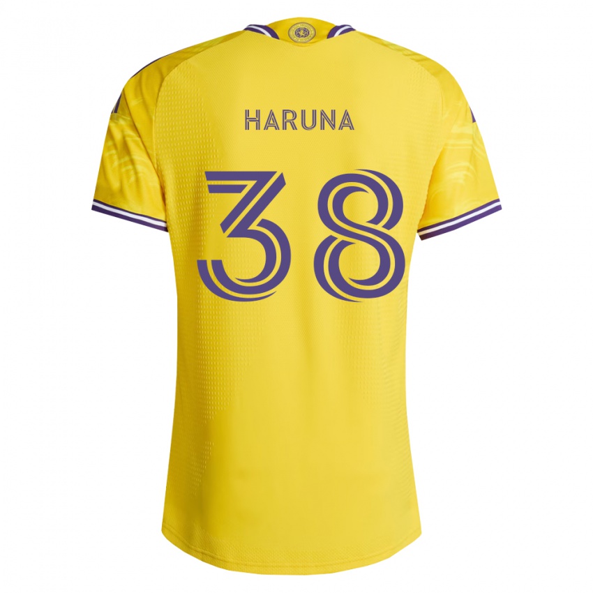 ילדים Issah Haruna #38 סגול צהוב הרחק ג'רזי 2026/27 חולצה קצרה
