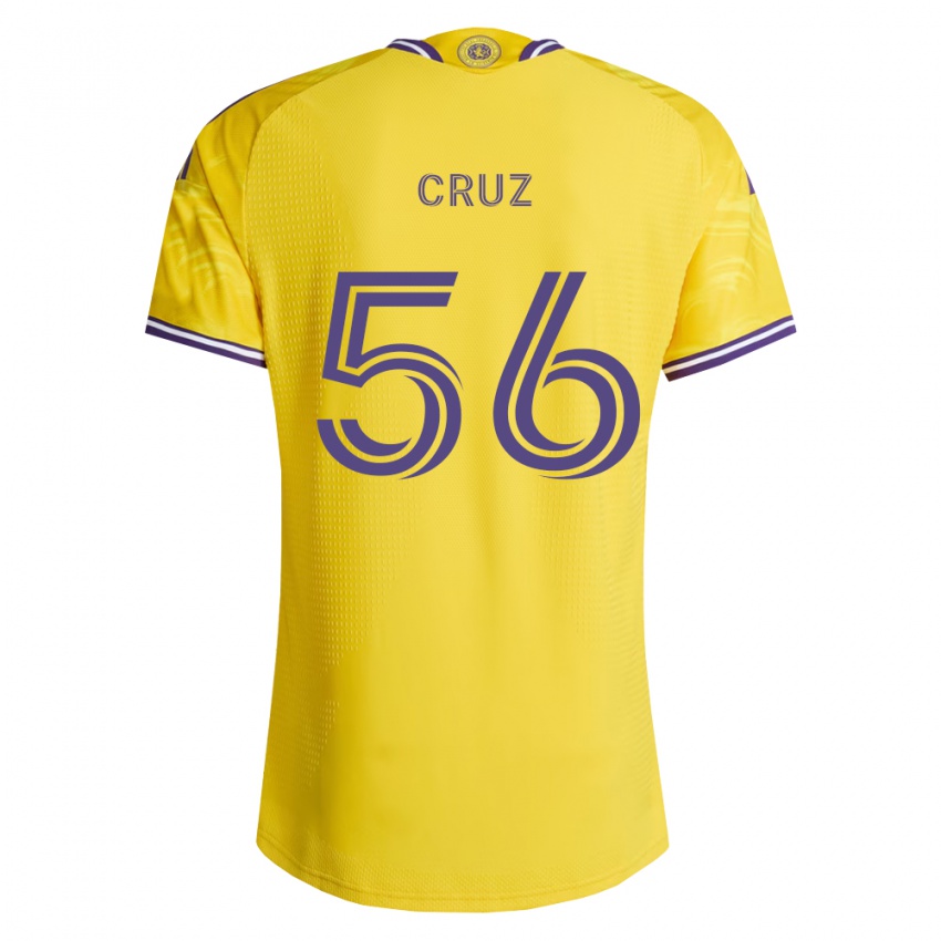 ילדים Pedro Cruz #56 סגול צהוב הרחק ג'רזי 2026/27 חולצה קצרה