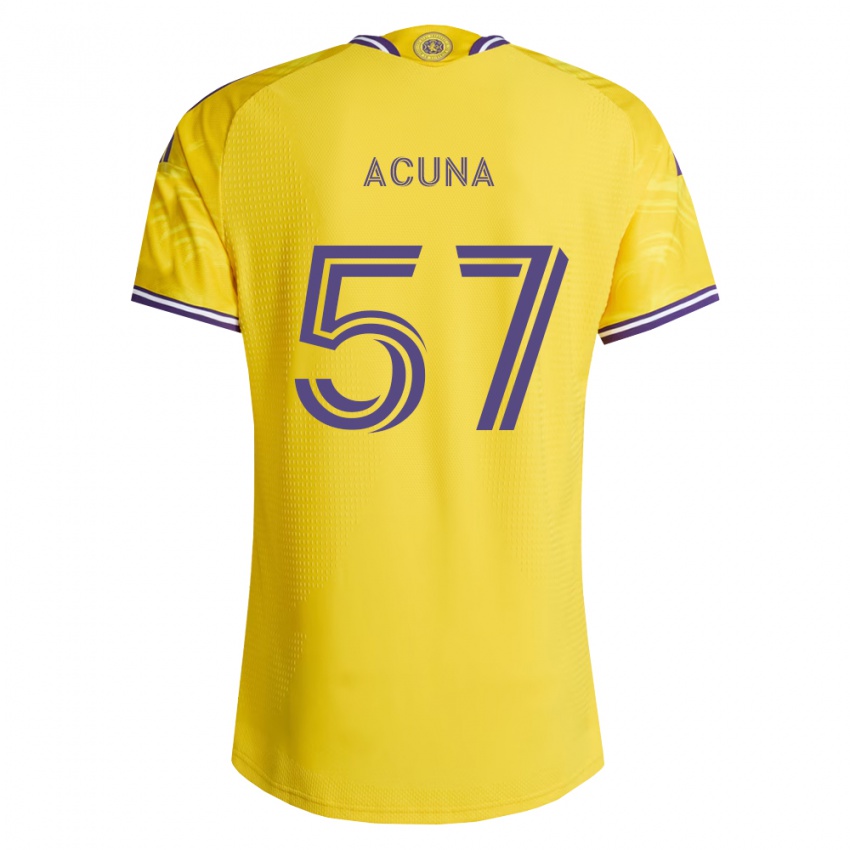 ילדים כריסטופר אקוניה #57 סגול צהוב הרחק ג'רזי 2026/27 חולצה קצרה