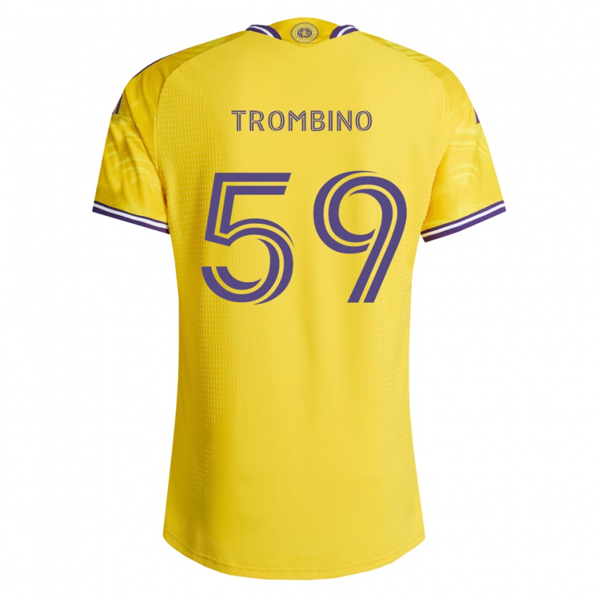 ילדים Caleb Trombino #59 סגול צהוב הרחק ג'רזי 2026/27 חולצה קצרה