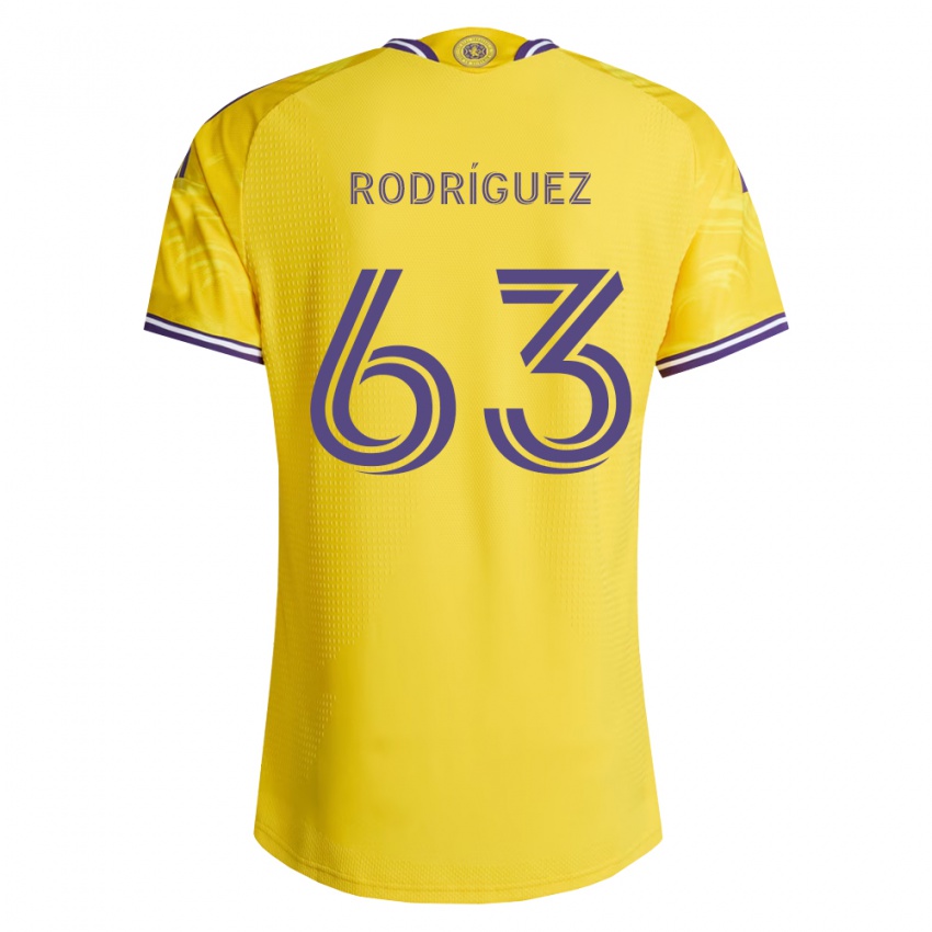 ילדים Zinédine Rodríguez #63 סגול צהוב הרחק ג'רזי 2026/27 חולצה קצרה