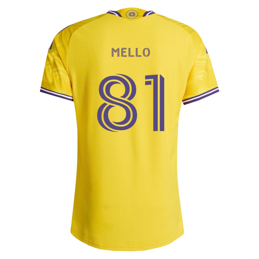 ילדים Murillo Mello #81 סגול צהוב הרחק ג'רזי 2026/27 חולצה קצרה