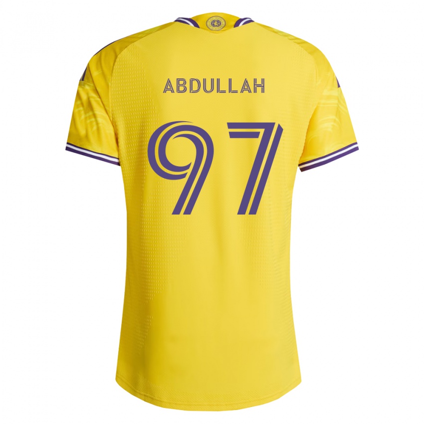 ילדים מאג'ד עבדאללה #97 סגול צהוב הרחק ג'רזי 2026/27 חולצה קצרה