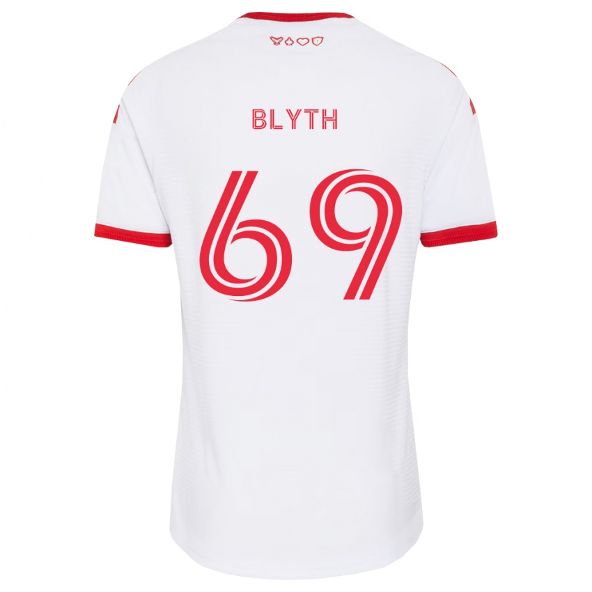 ילדים Tristan Blyth #69 לבן אדום שחור הרחק ג'רזי 2026/27 חולצה קצרה