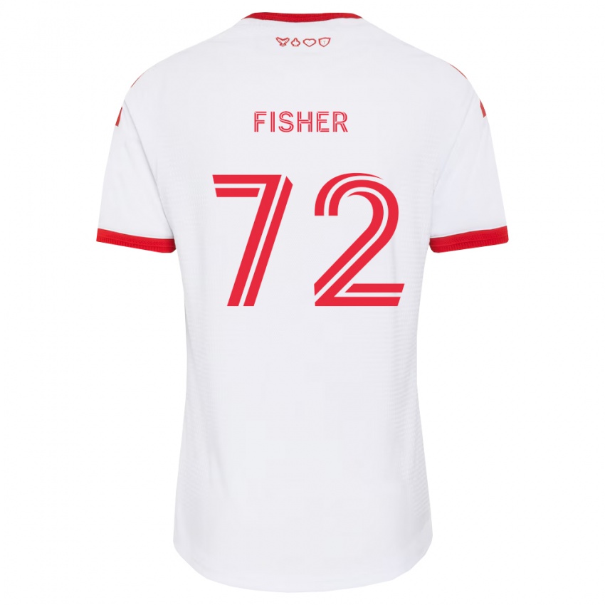 ילדים Mark Fisher #72 לבן אדום שחור הרחק ג'רזי 2026/27 חולצה קצרה