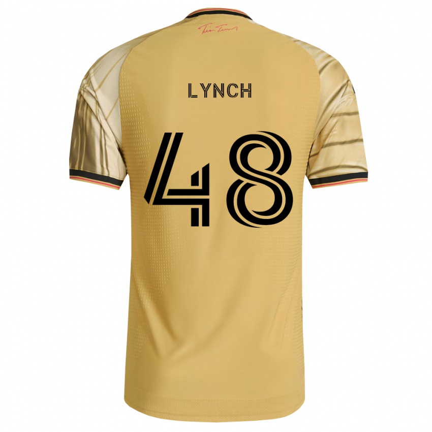 ילדים Riley Lynch #48 חום צהוב שחור הרחק ג'רזי 2026/27 חולצה קצרה