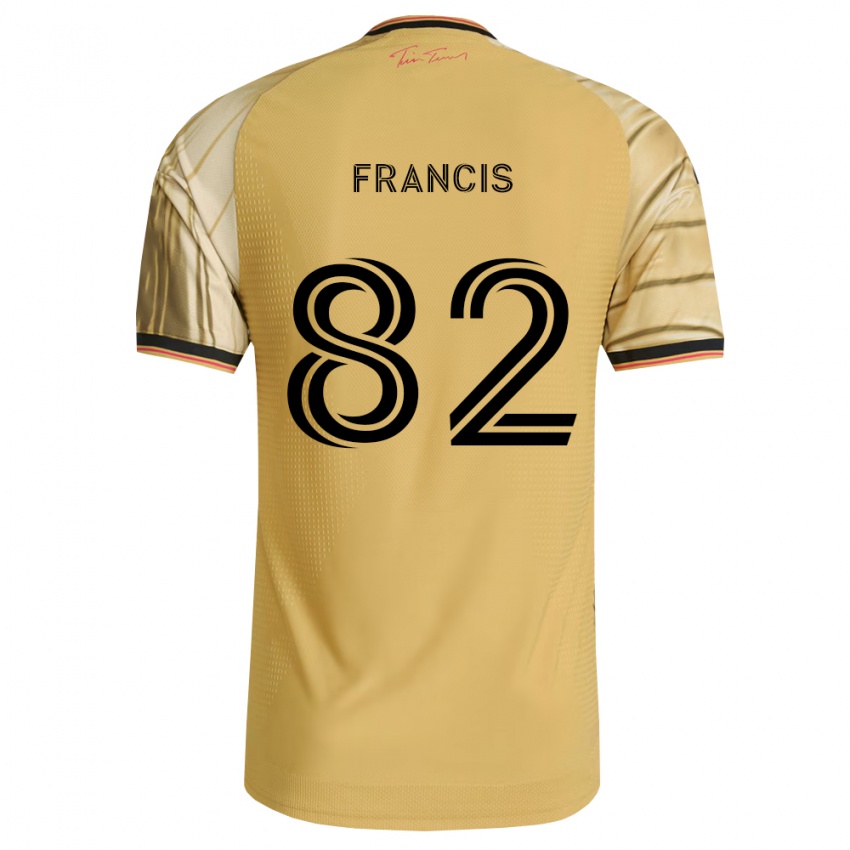 ילדים Patrick Francis #82 חום צהוב שחור הרחק ג'רזי 2026/27 חולצה קצרה