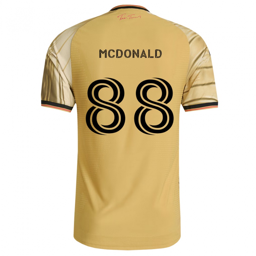 ילדים Patrick Mcdonald #88 חום צהוב שחור הרחק ג'רזי 2026/27 חולצה קצרה