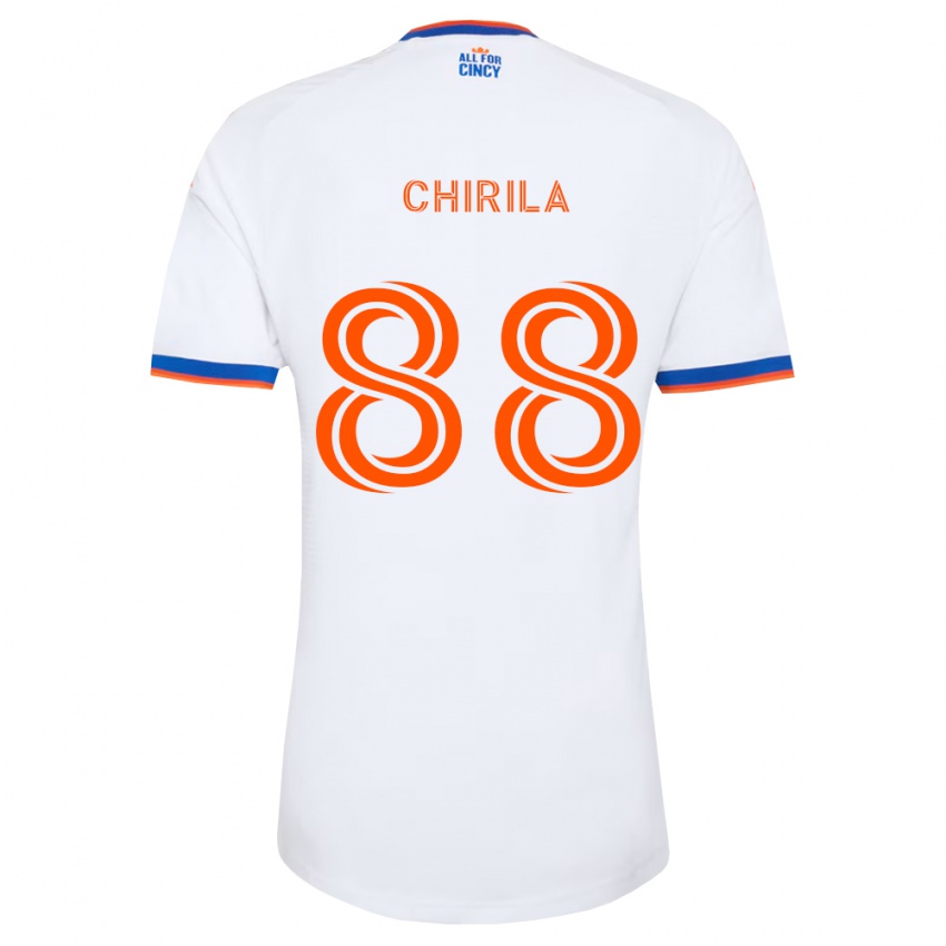 ילדים Andrei Chirilă #88 לבן כחול צי כתום הרחק ג'רזי 2026/27 חולצה קצרה
