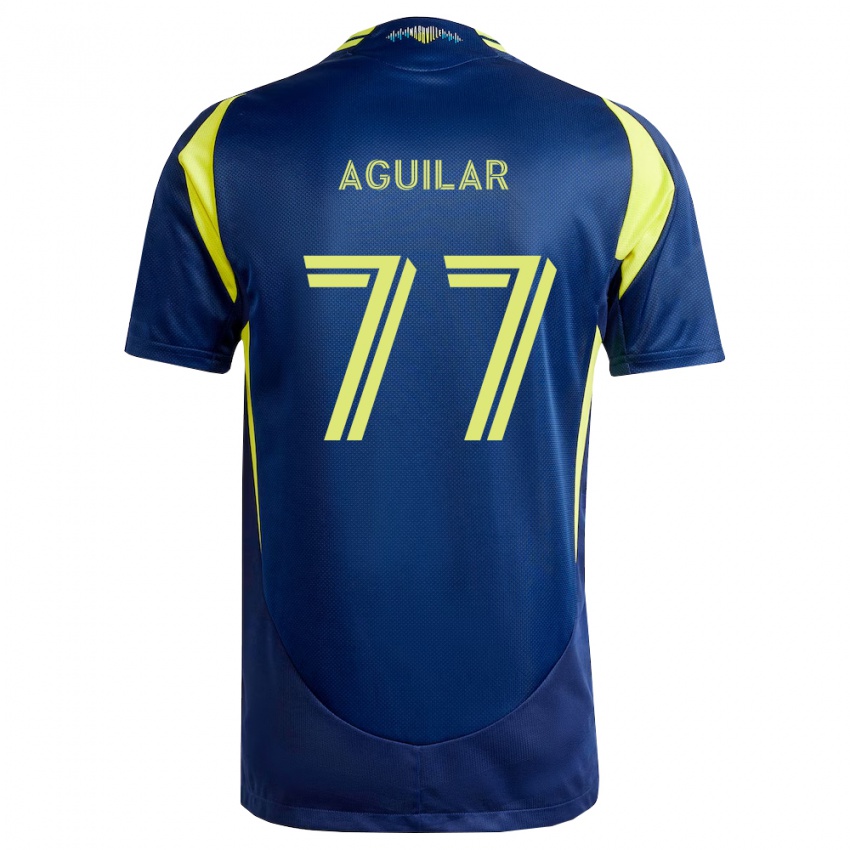 ילדים Xavier Aguilar #77 צהוב כחול צי הרחק ג'רזי 2026/27 חולצה קצרה