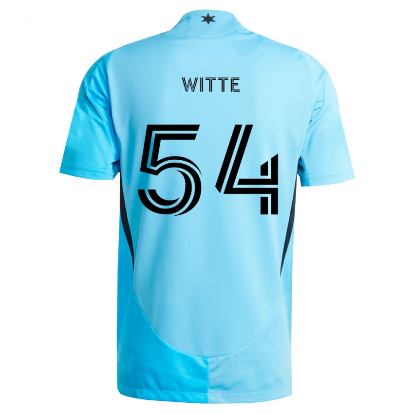 ילדים Alex Witte #54 כחול בהיר שחור הרחק ג'רזי 2026/27 חולצה קצרה