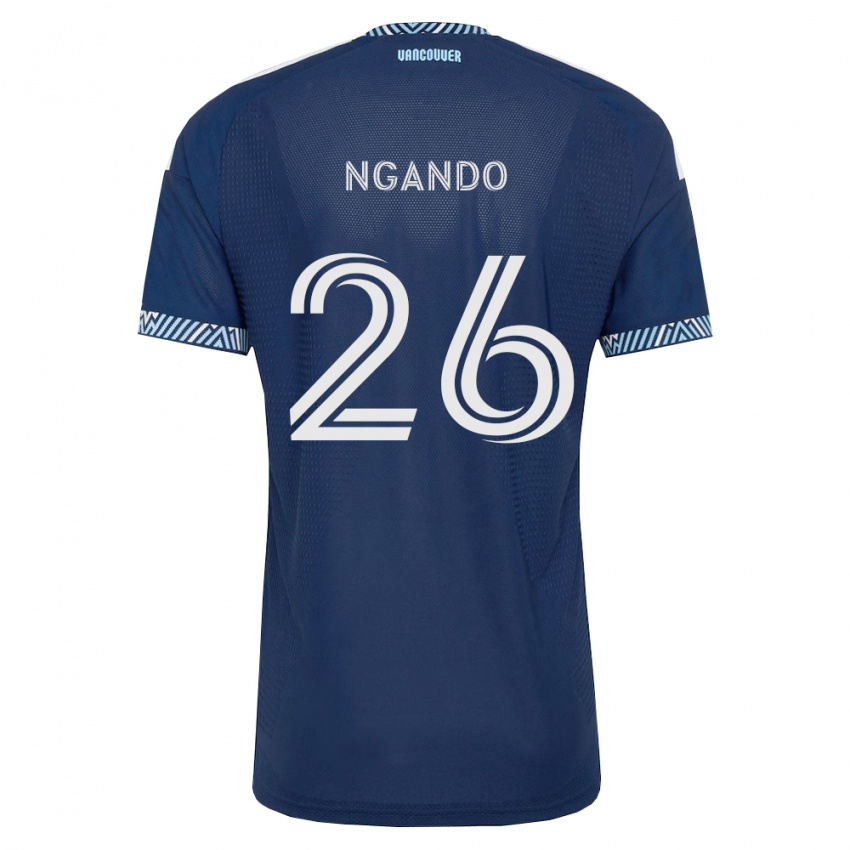ילדים J.c. Ngando #26 כחול עמוק לבן הרחק ג'רזי 2026/27 חולצה קצרה