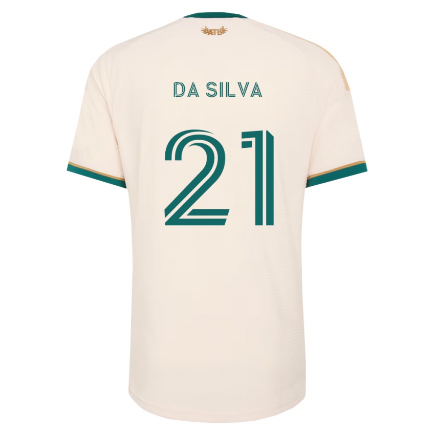ילדים Lucas Da Silva #21 ירוק שמפניה הרחק ג'רזי 2026/27 חולצה קצרה