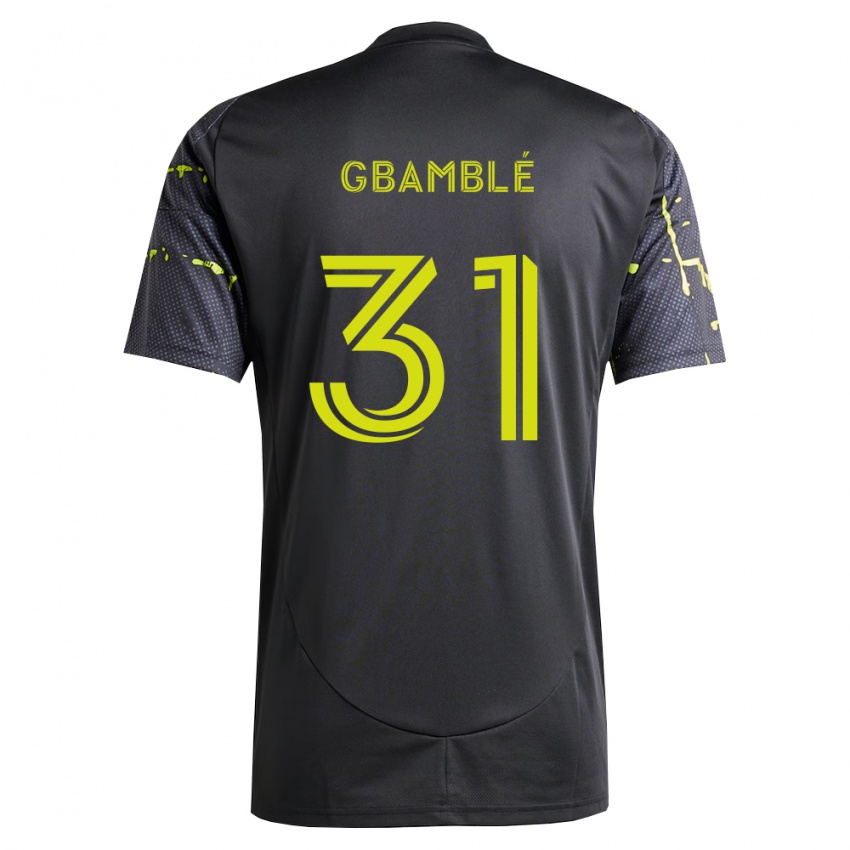 ילדים Kevin Gbamblé #31 צהוב ניאון שחור הרחק ג'רזי 2026/27 חולצה קצרה
