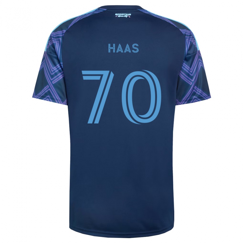 ילדים Ty Haas #70 כחול מלכותי סגול הרחק ג'רזי 2026/27 חולצה קצרה