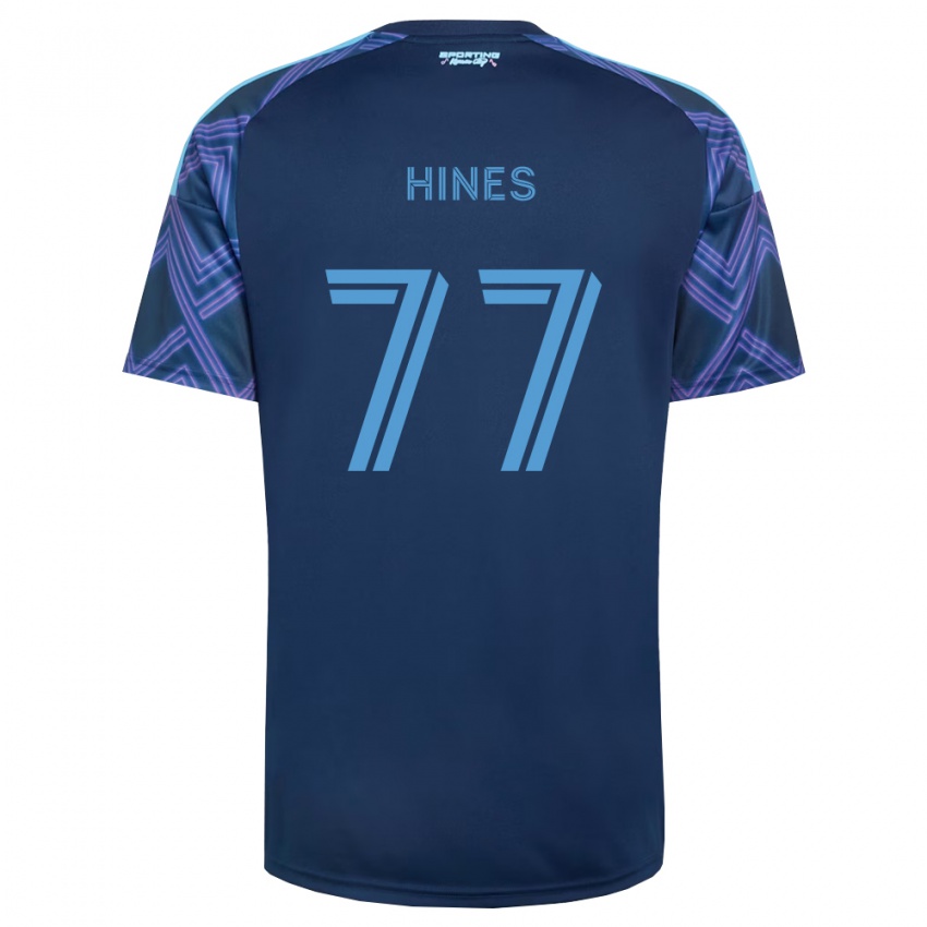 ילדים Kashan Hines #77 כחול מלכותי סגול הרחק ג'רזי 2026/27 חולצה קצרה
