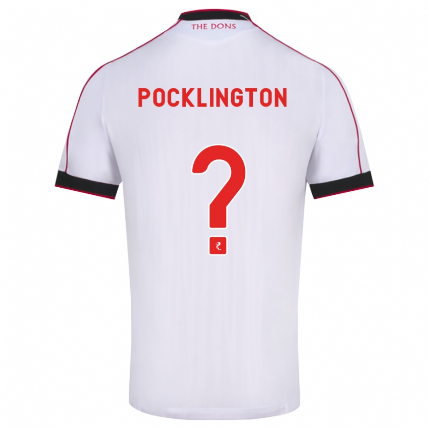 ילדים Max Pocklington #0 שחור אדום לבן הרחק ג'רזי 2026/27 חולצה קצרה