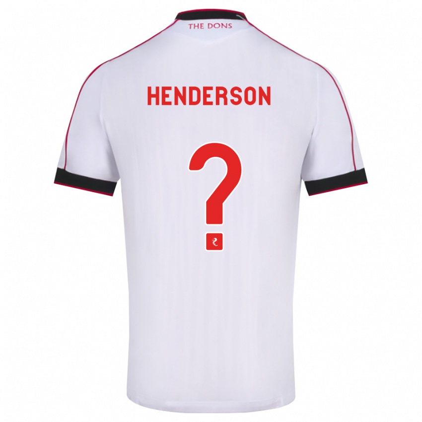 ילדים Jay Henderson #0 שחור אדום לבן הרחק ג'רזי 2026/27 חולצה קצרה