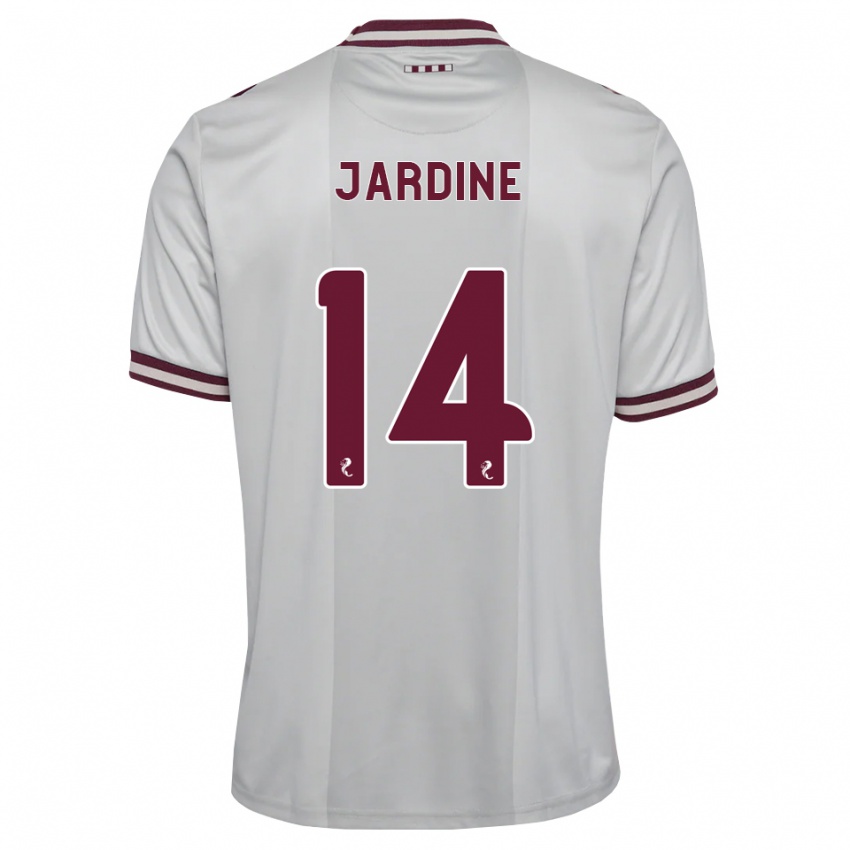 ילדים Kayla Jardine #14 לבן בורגונדי הרחק ג'רזי 2026/27 חולצה קצרה