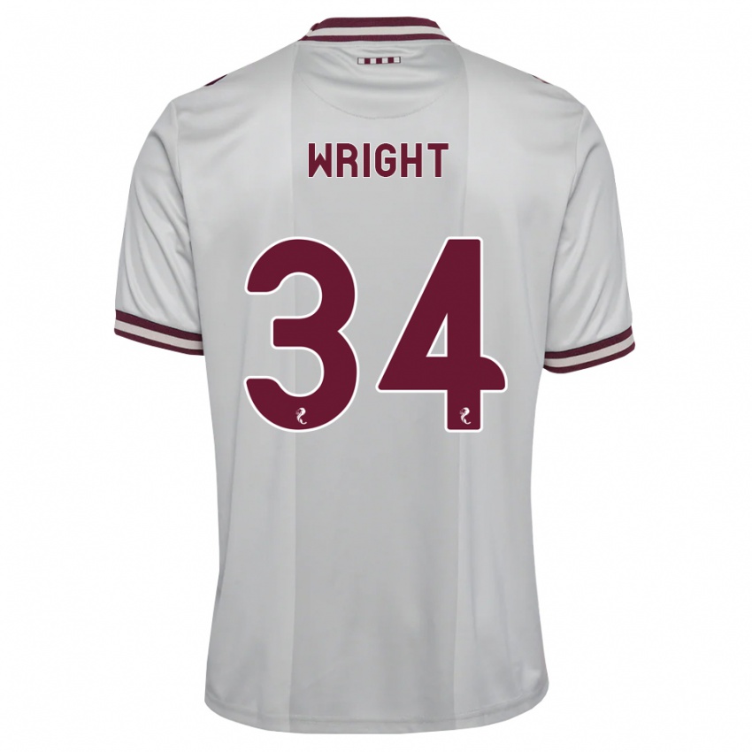 ילדים קירן רייט #34 לבן בורגונדי הרחק ג'רזי 2026/27 חולצה קצרה