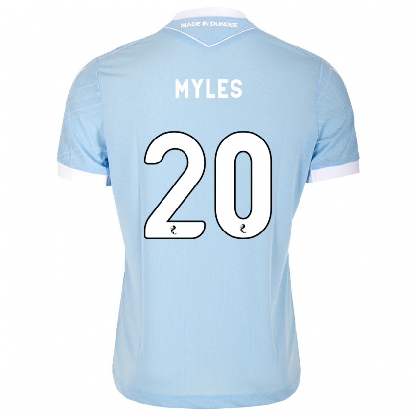 ילדים Logan Myles #20 כחול שמיים בהיר לבן הרחק ג'רזי 2026/27 חולצה קצרה