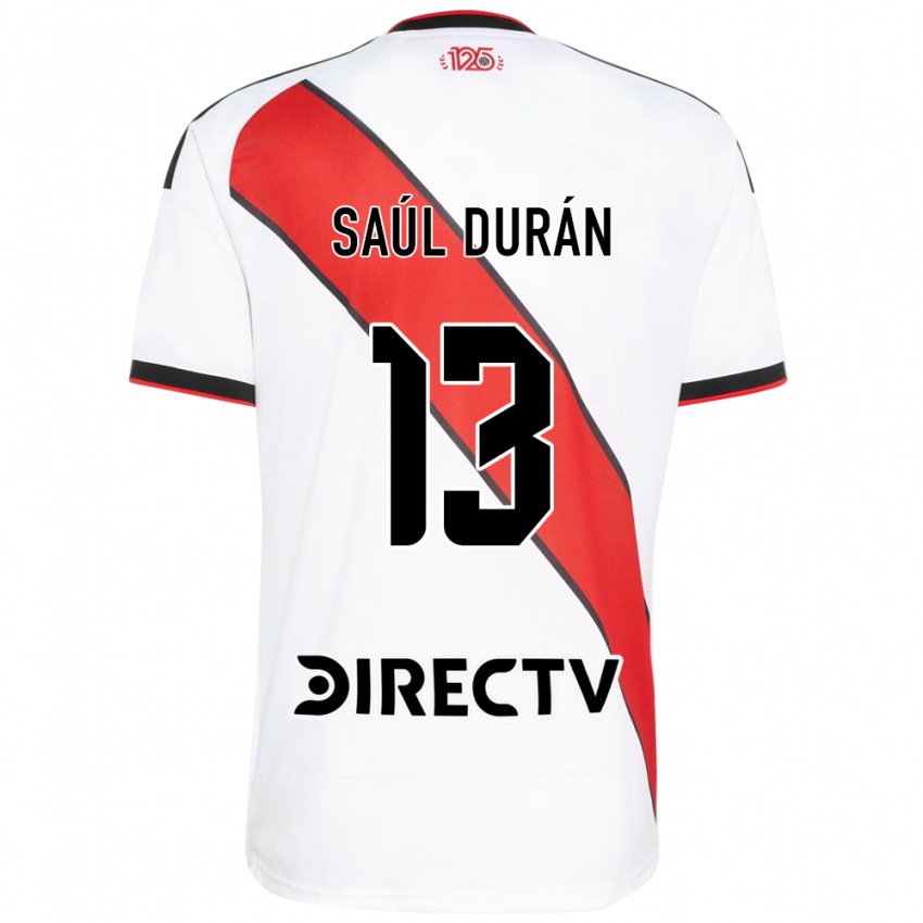 גברים Saúl Durán #13 אדום שחור לבן ג'רזי ביתית 2026/27 חולצה קצרה