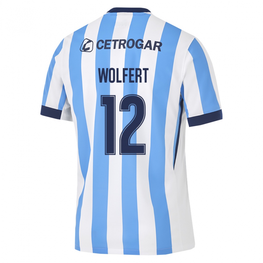 גברים Lucas Wolfert #12 כחול בהיר לבן שחור ג'רזי ביתית 2026/27 חולצה קצרה