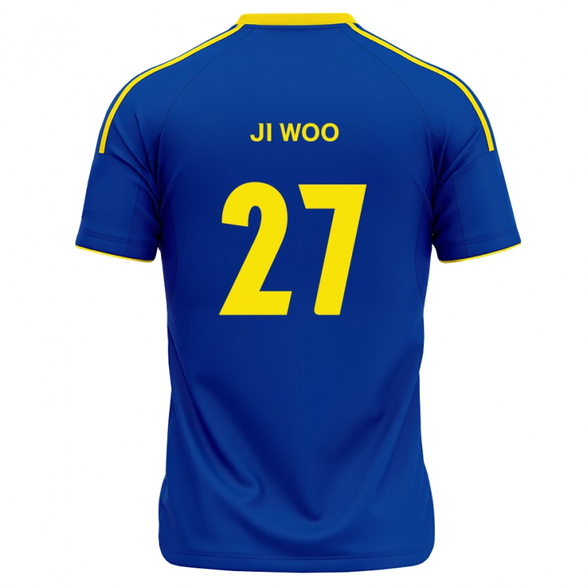 גברים Ji-Woo Lee #27 כחול מלכותי צהוב ג'רזי ביתית 2026/27 חולצה קצרה
