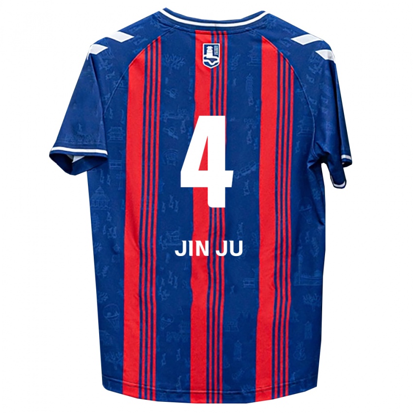 גברים Seo Jin-Ju #4 כחול אדום לבן ג'רזי ביתית 2026/27 חולצה קצרה