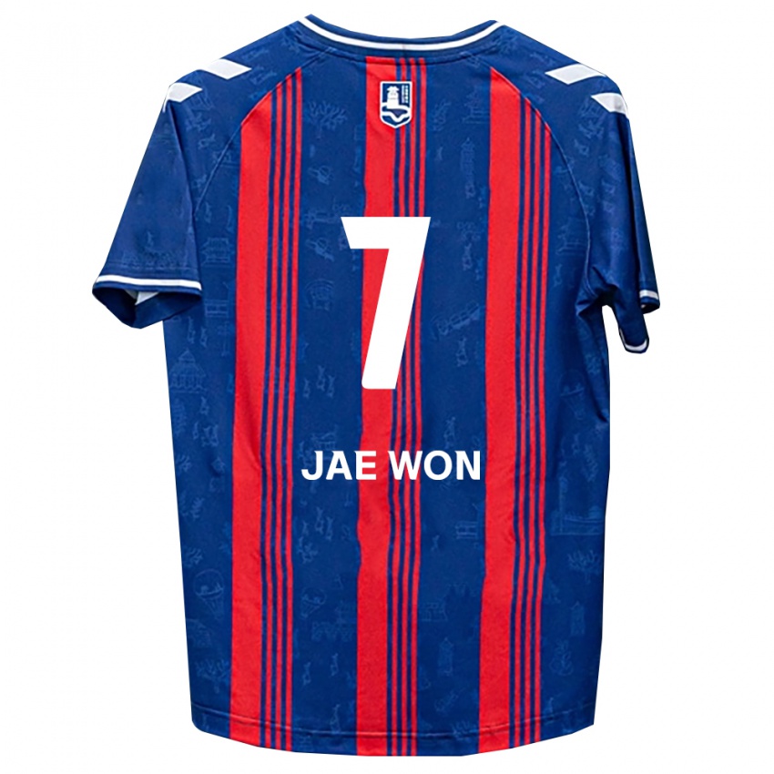 גברים Jae-Won Lee #7 כחול אדום לבן ג'רזי ביתית 2026/27 חולצה קצרה