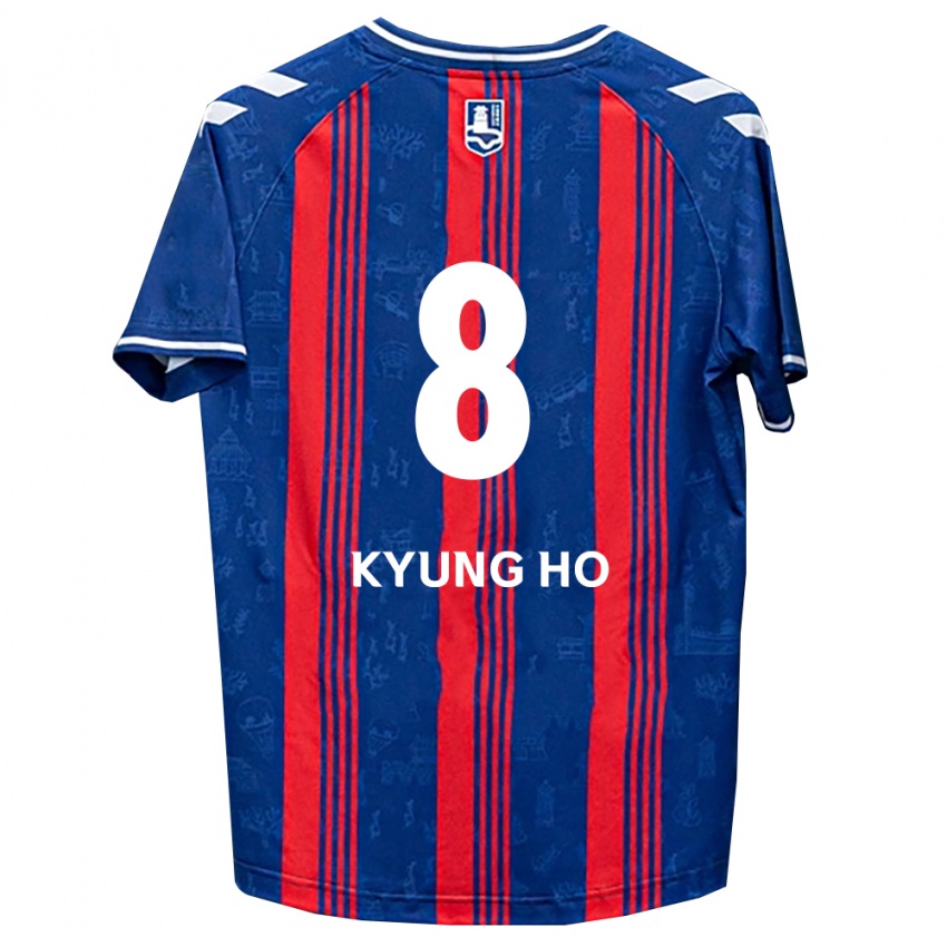 גברים Kyung-Ho Roh #8 כחול אדום לבן ג'רזי ביתית 2026/27 חולצה קצרה