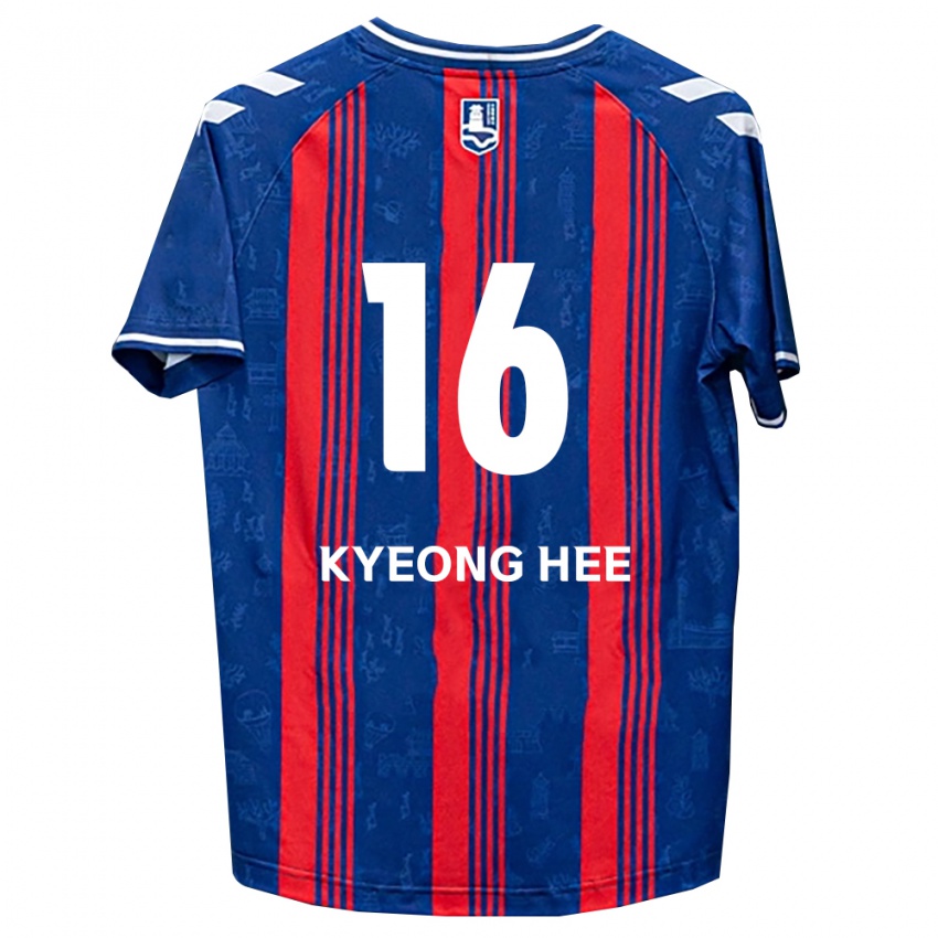 גברים Kim Kyeong-Hee #16 כחול אדום לבן ג'רזי ביתית 2026/27 חולצה קצרה