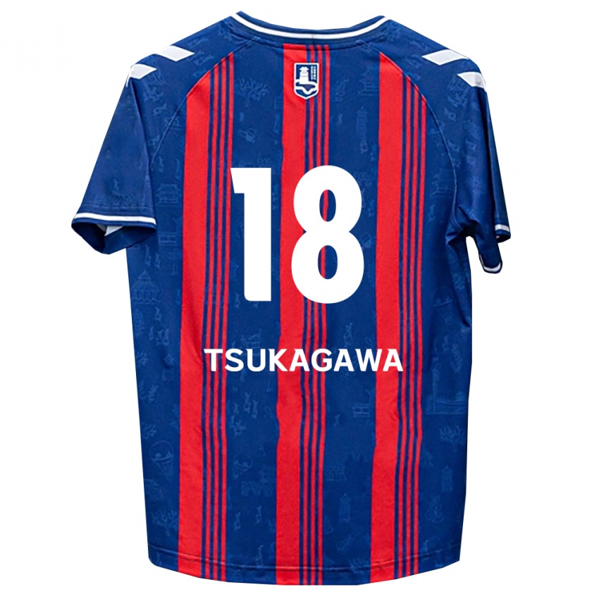 גברים Koki Tsukagawa #18 כחול אדום לבן ג'רזי ביתית 2026/27 חולצה קצרה