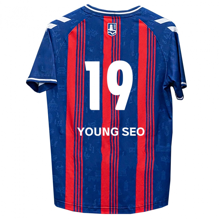 גברים Lee Young-Seo #19 כחול אדום לבן ג'רזי ביתית 2026/27 חולצה קצרה גברים Lee Young-Seo #19 כחול אדום לבן ג'רזי ביתית 2026/27 חולצה קצרה