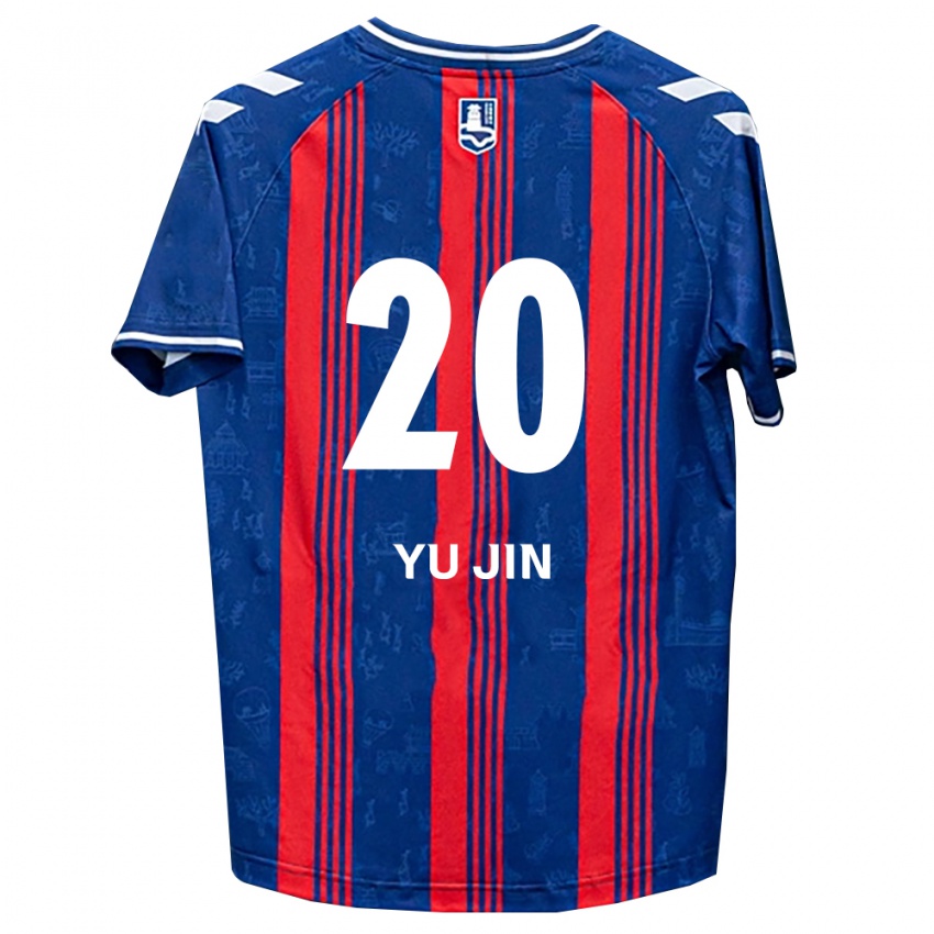 גברים Lee Yu-Jin #20 כחול אדום לבן ג'רזי ביתית 2026/27 חולצה קצרה