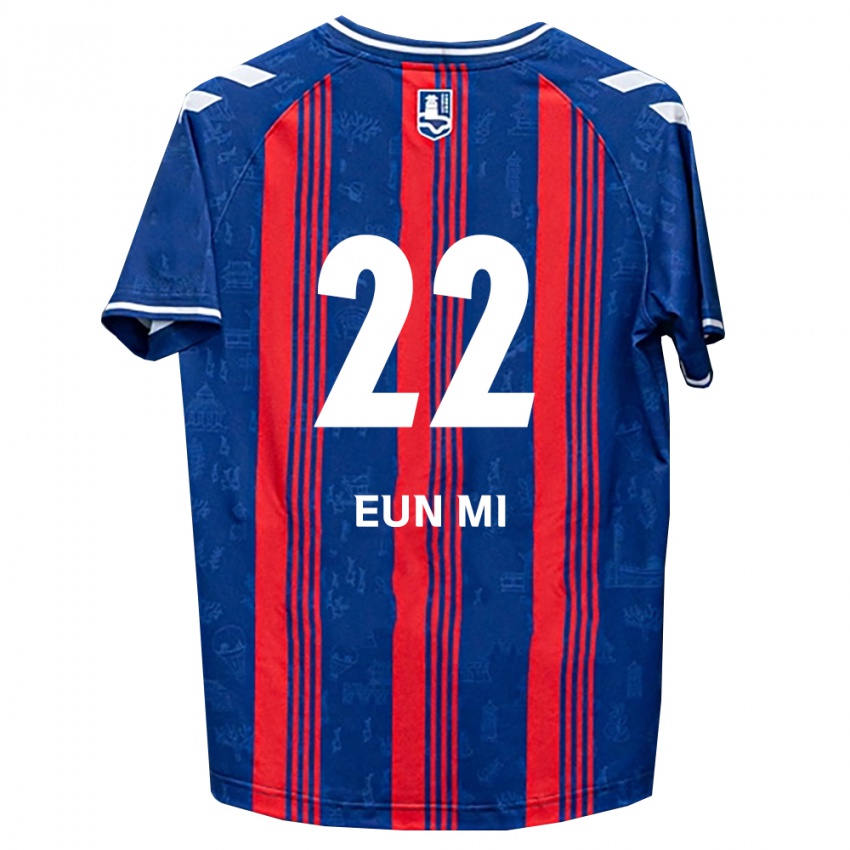 גברים Lee Eun-Mi #22 כחול אדום לבן ג'רזי ביתית 2026/27 חולצה קצרה