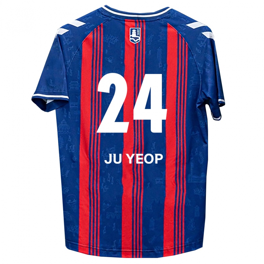 גברים Ju-Yeop Kim #24 כחול אדום לבן ג'רזי ביתית 2026/27 חולצה קצרה