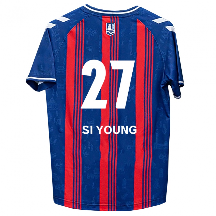 גברים Shi-Yeong Lee #27 כחול אדום לבן ג'רזי ביתית 2026/27 חולצה קצרה