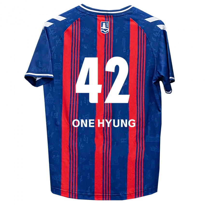 גברים One-Hyung Kim #42 כחול אדום לבן ג'רזי ביתית 2026/27 חולצה קצרה