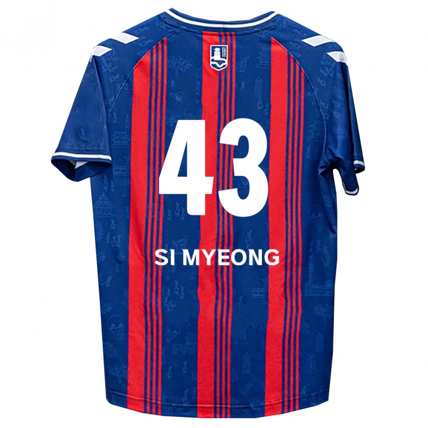 גברים Si-Myeong Lee #43 כחול אדום לבן ג'רזי ביתית 2026/27 חולצה קצרה